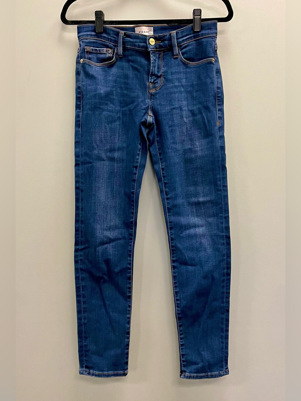 FRAME Le Garçon Women’s Jeans – Size 23 – Medium Wash Slim Straight Denim